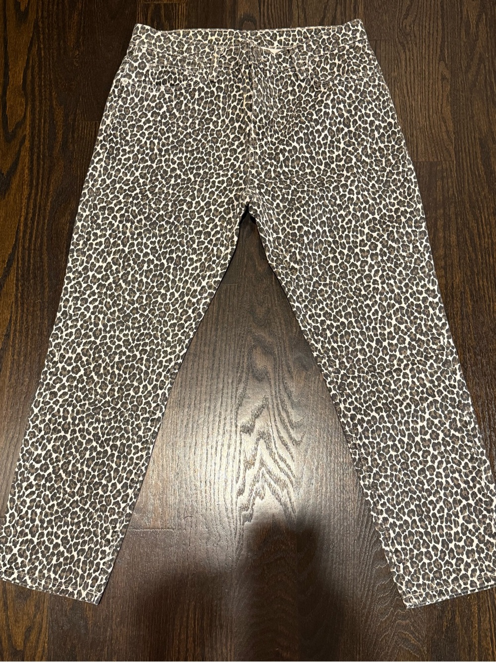 New Current Elliott Sz 28 Snow Leopard The Fling High Rise Straight Leg Jeans - Picture 2 of 7